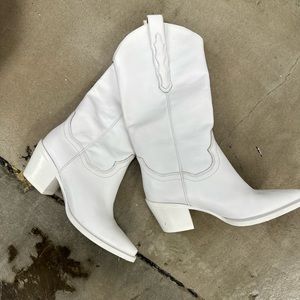 white cowboy boots